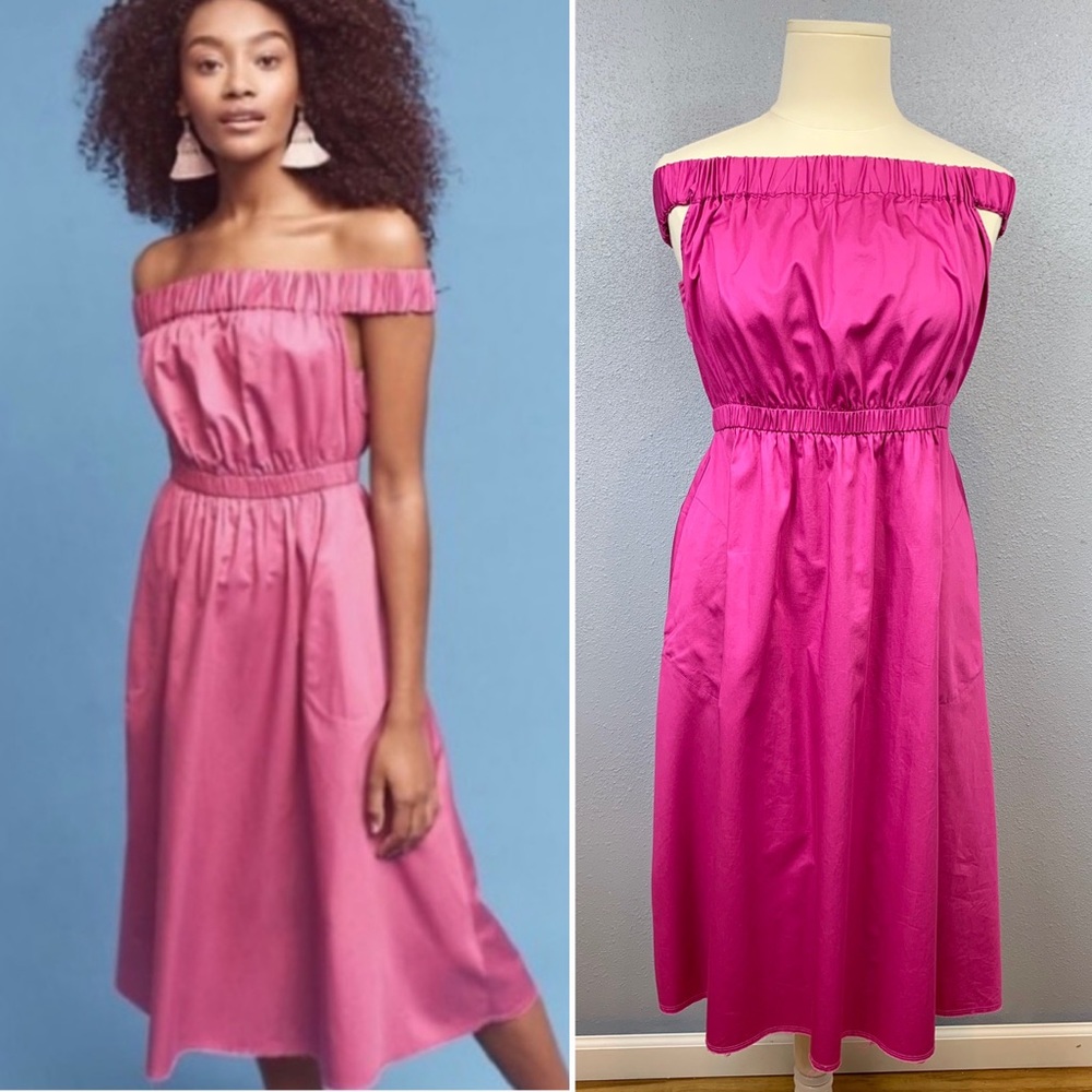 Anthropologie Maeve Mona Off-The-Shoulder dress L